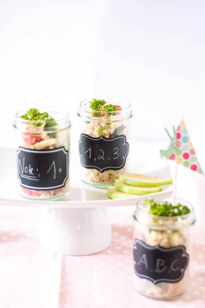 Veganer Couscous Salat im Glas