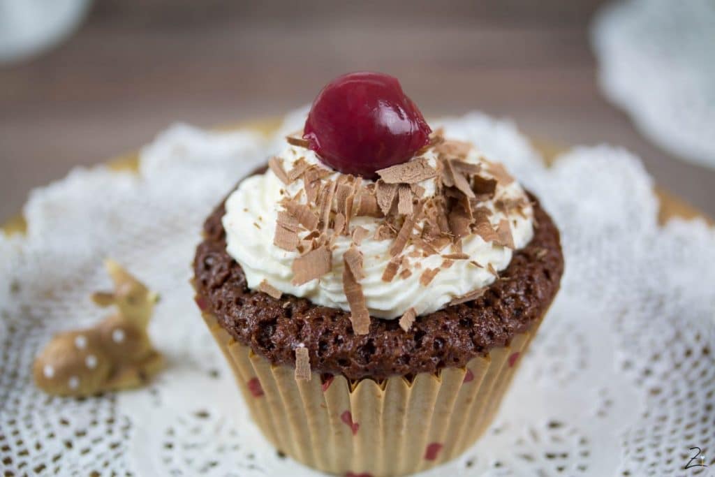 Rezept für Schwarzwälder Kirsch Cupcakes | Zimtblume.de