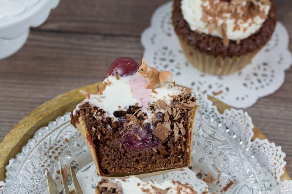 Rezept für Schwarzwälder Kirsch Cupcakes | Zimtblume.de