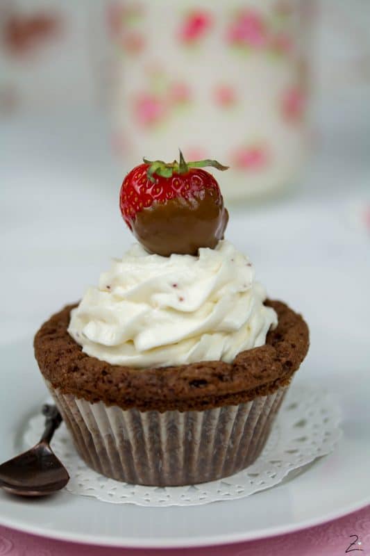 Rezept für Erdbeer Nugat Cupcakes