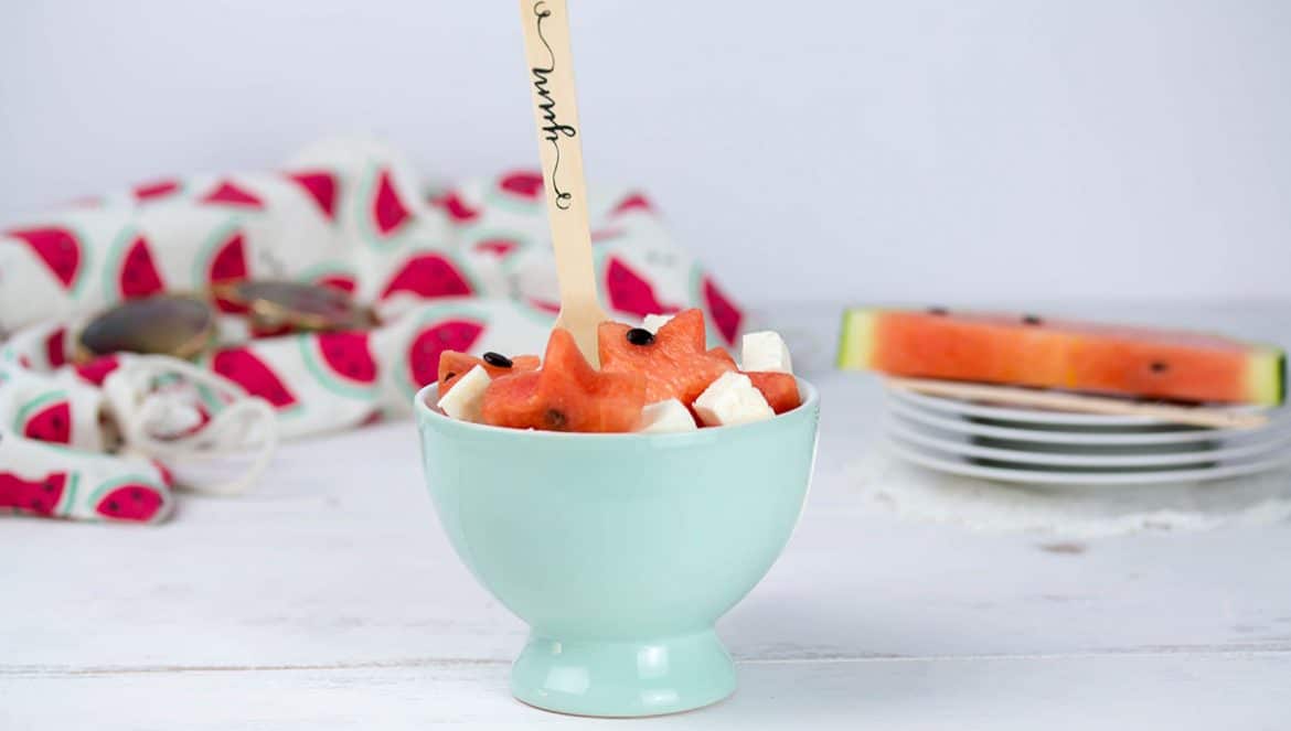 Sommersalat mit Wassermelone und Feta