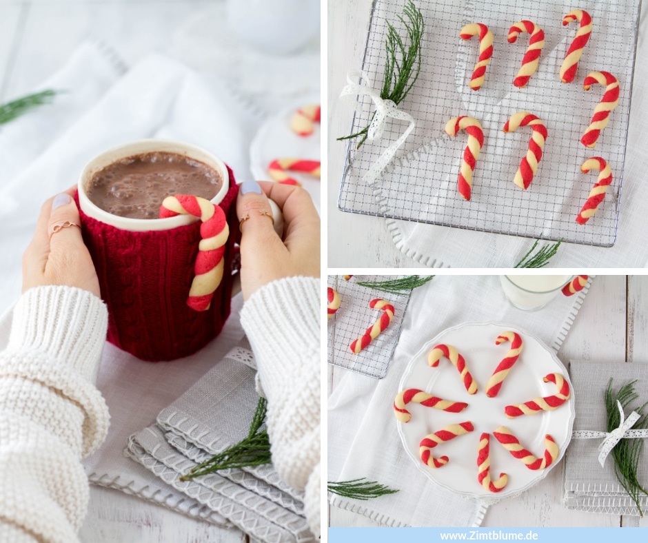 Candy Cane Cookies | Rezept für Zuckerstangen Plätzchen