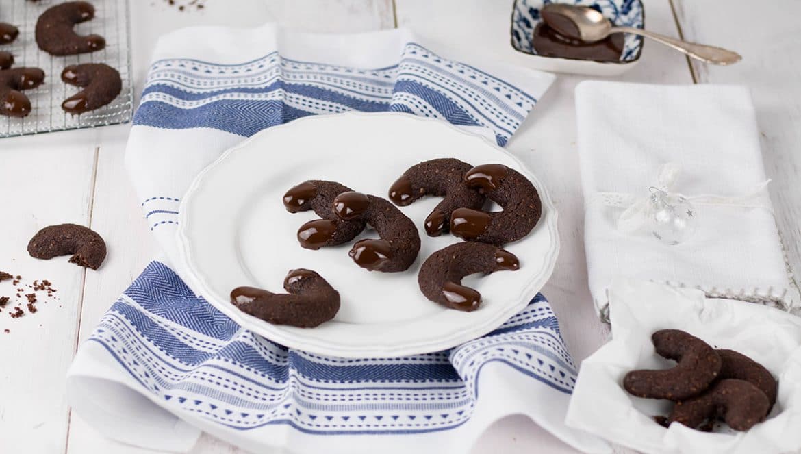 Rezept für Schokokipferl mit Mürbeteig Copyright Zimtblume