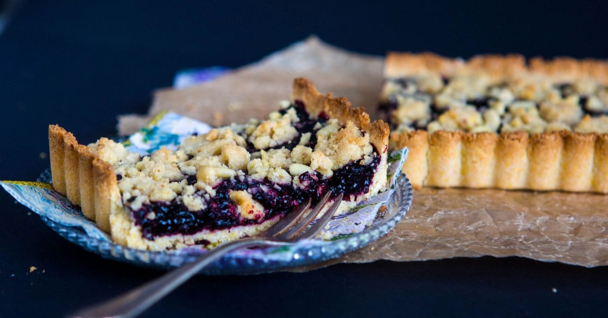 Blueberry Pie - Heidelbeer Tarte mit Kokos Streuseln