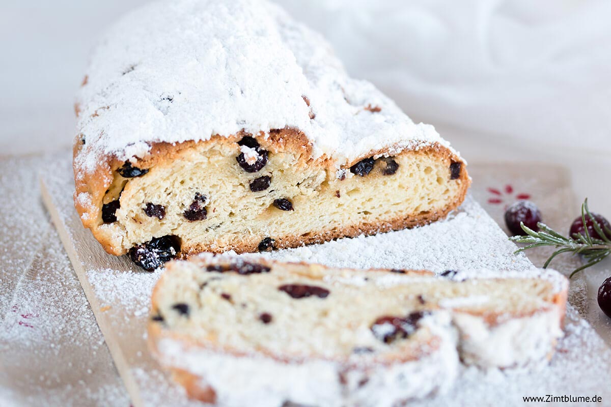Christstollen Einfaches Rezept ohne Orangeat Zimtblume.de