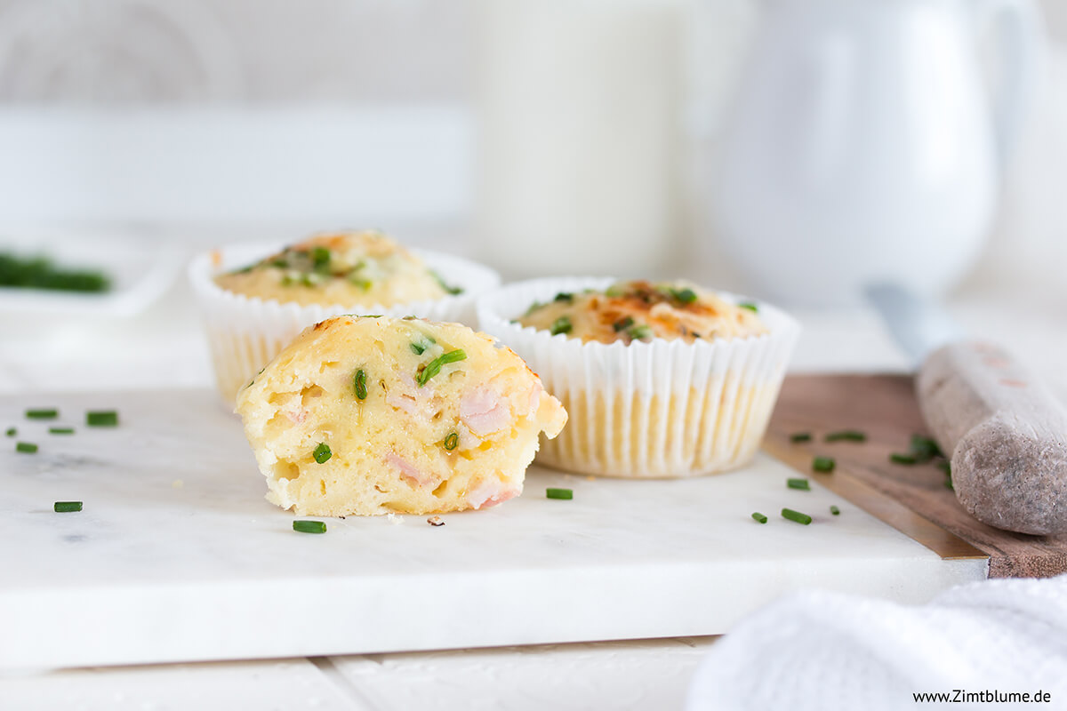 muffin mit käse und schinken