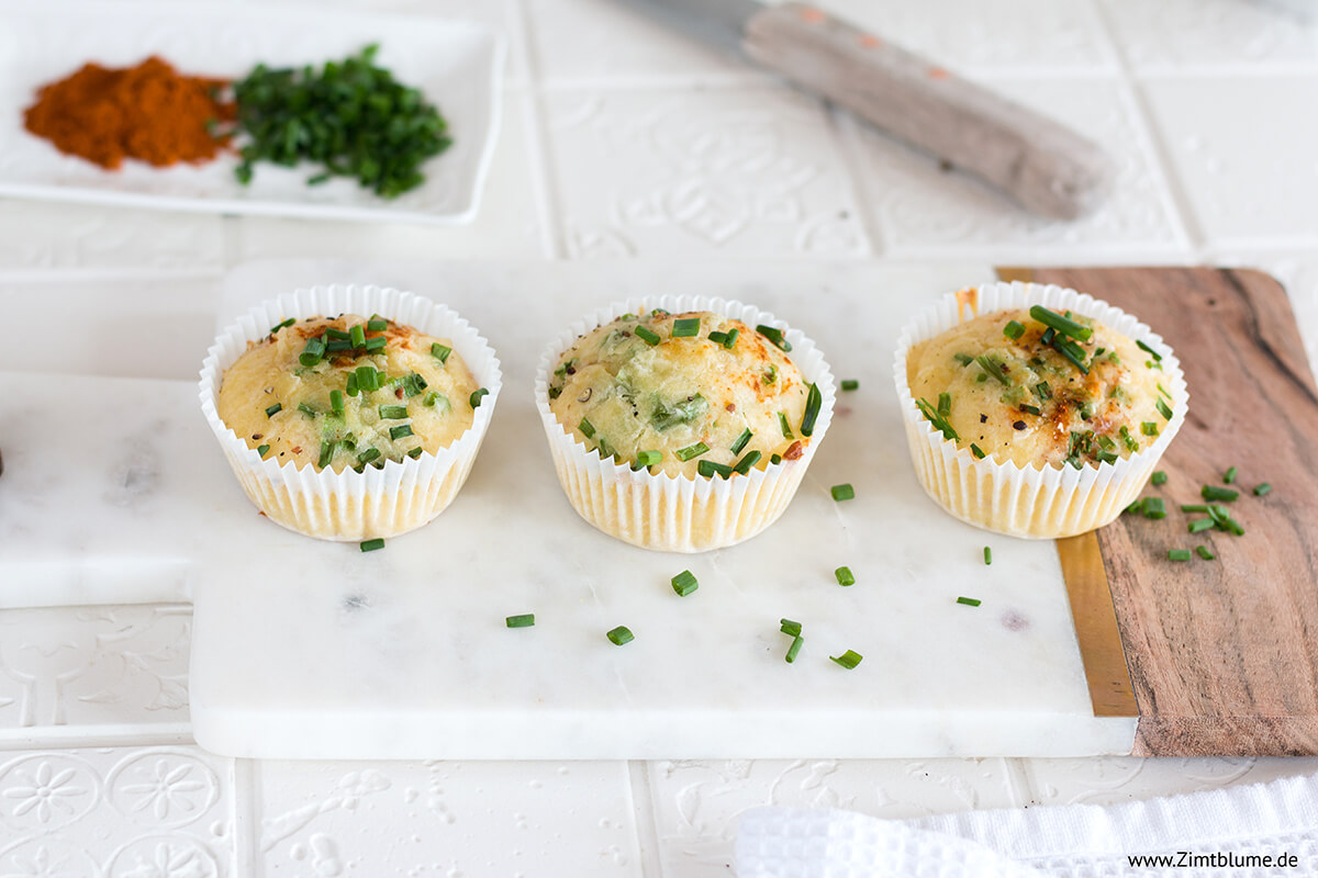muffins mit schinken und käse
