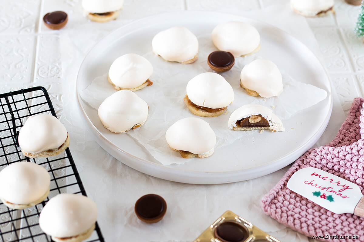 Feenküsse: Zarte Baiser Kekse mit Karamellkern  Zimtblume.de