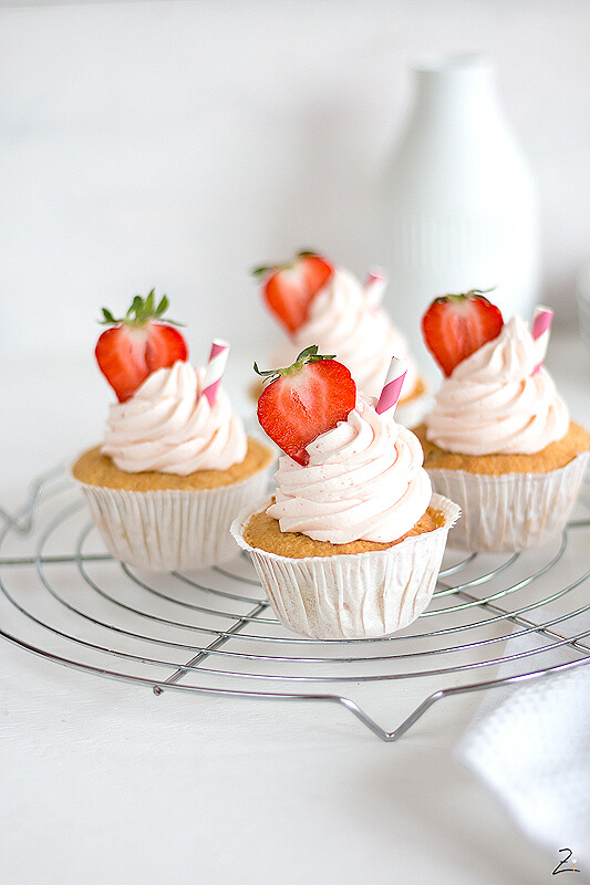 Erdbeer Cupcakes Rezept Buttercreme