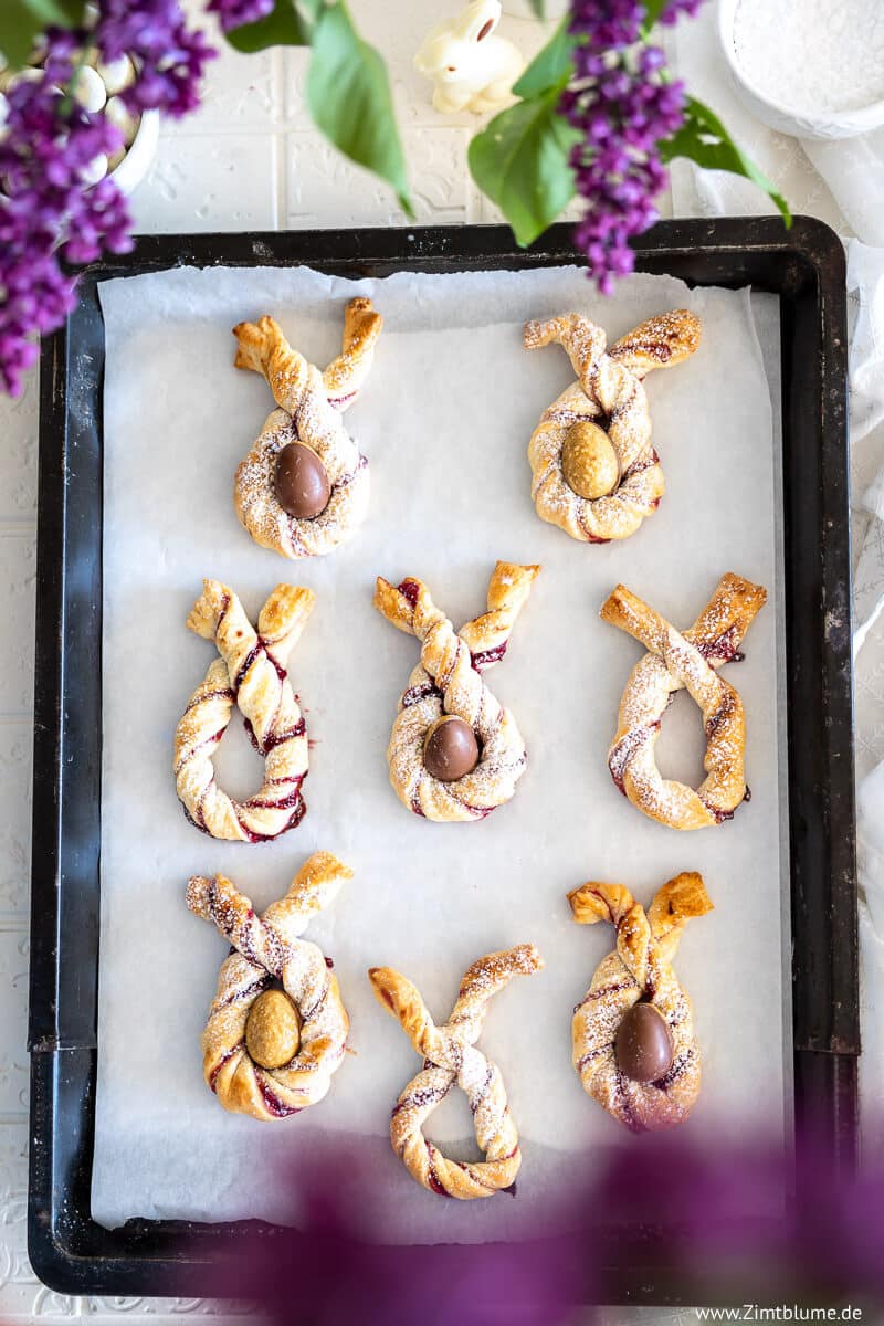 Blätterteig Hasen: Rezept für Ostern | Zimtblume.de