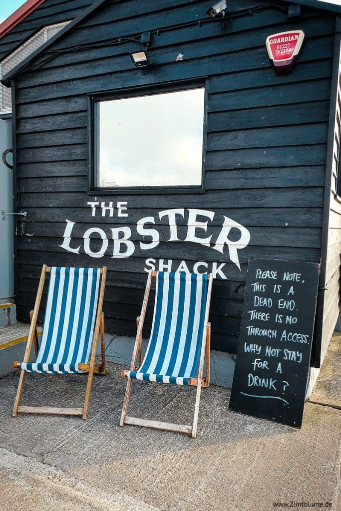 Eingang zu The Lobster Shack in Whitstable