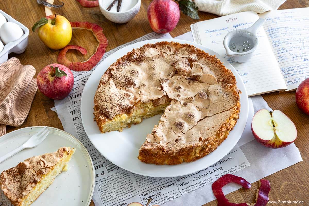 Französischer Apfelkuchen: Rezept mit Eierguss | Zimtblume.de Französischer Apfelkuchen: Rezept mit Eierguss | Zimtblume.de