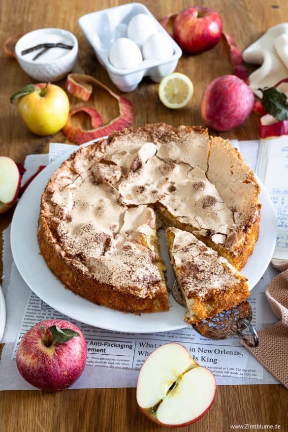 Französischer Apfelkuchen: Rezept mit Eierguss | Zimtblume.de