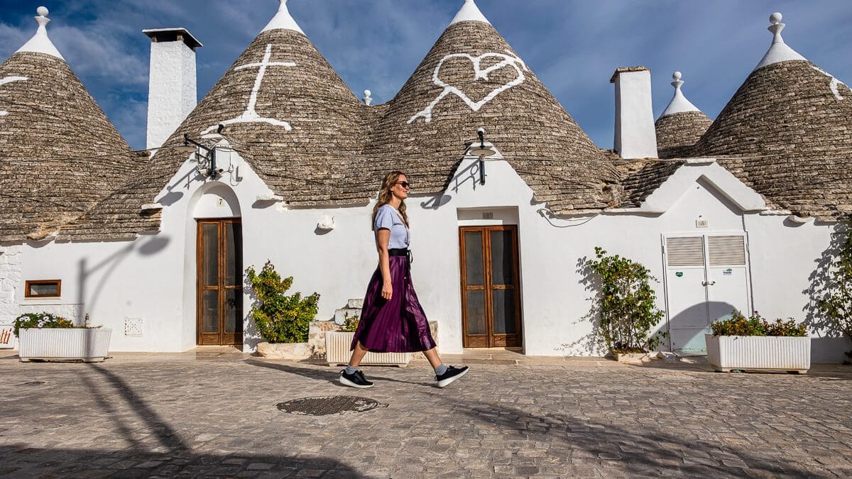Ansicht von Alberobello in Apulien