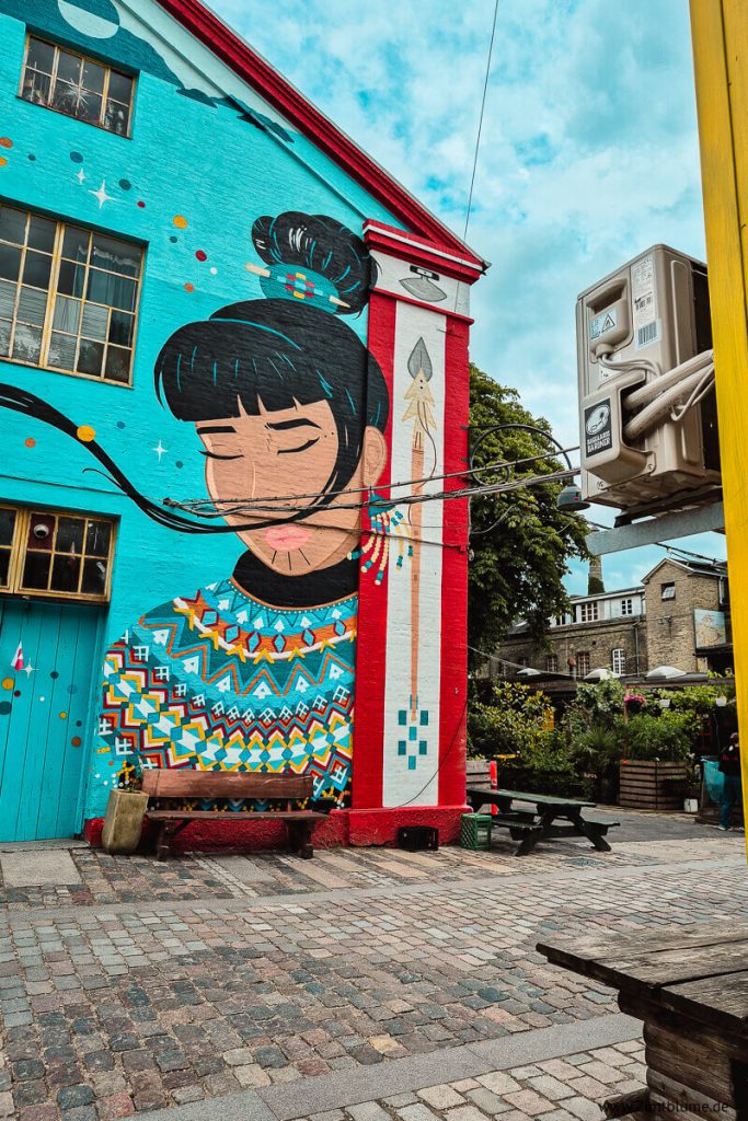 Graffiti an einer Hauswand in Christianshavn