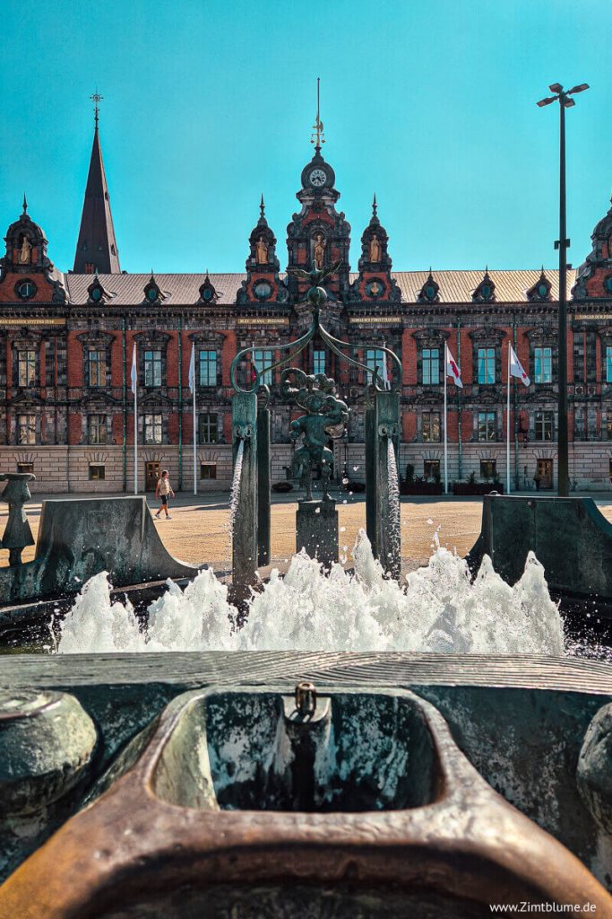 Springbrunnen am Rathaus von Malmö