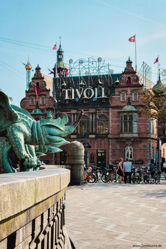 Blick auf Tivoli in Kopenhagen