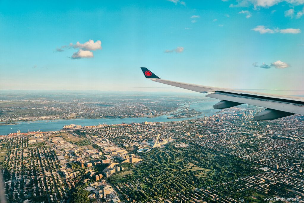 Anreise von Halifax nach Montreal mit dem Flugzeug