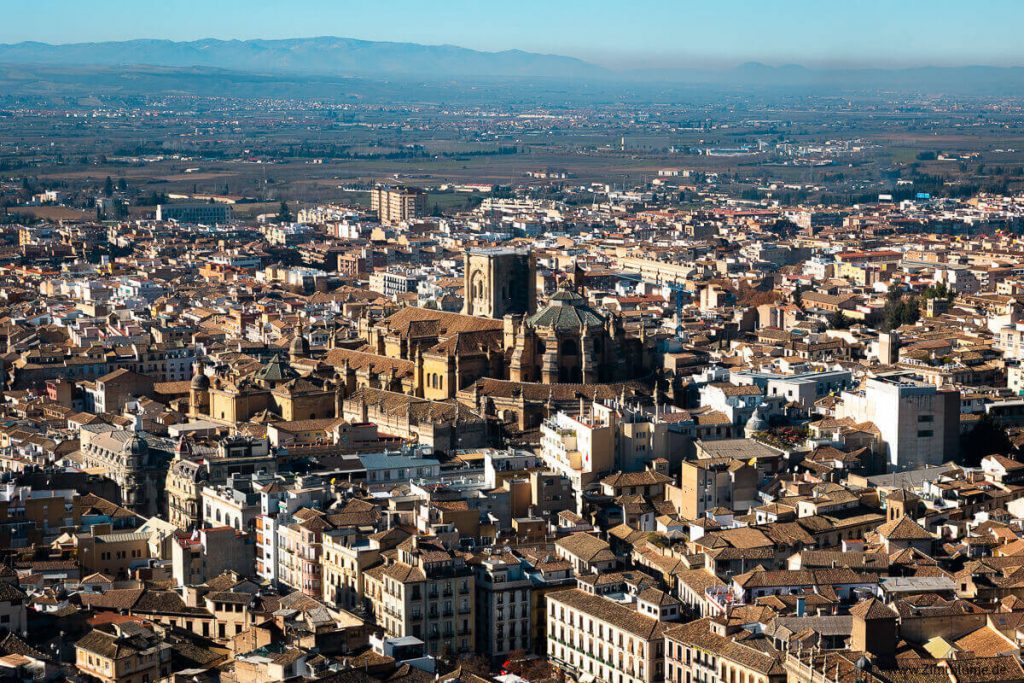 Blick auf Granada von der Festung