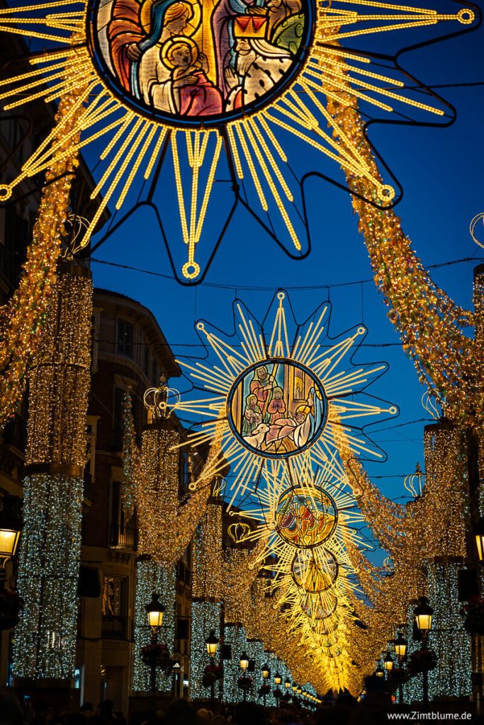 Calle Marqués de Larios an Weihnachten