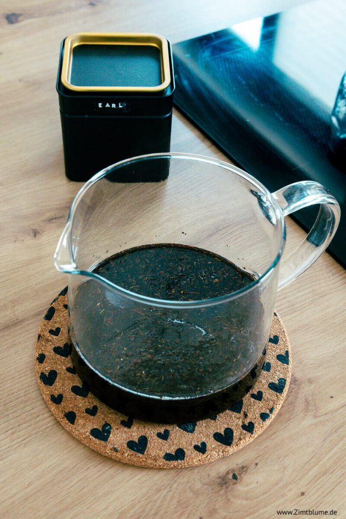 Aufgebrühter Earl Grey Tee für London Fog